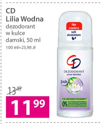 Dezodorant lilia wodna Cd promocja