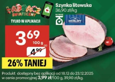 Szynka litewska Morliny promocja w Delikatesy Centrum