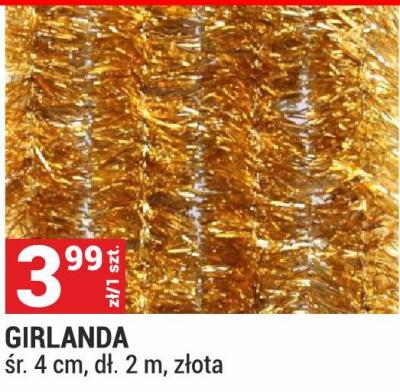 Girlanda śr. 4 cm, dł. 2 m, złota promocja w Merkury Market