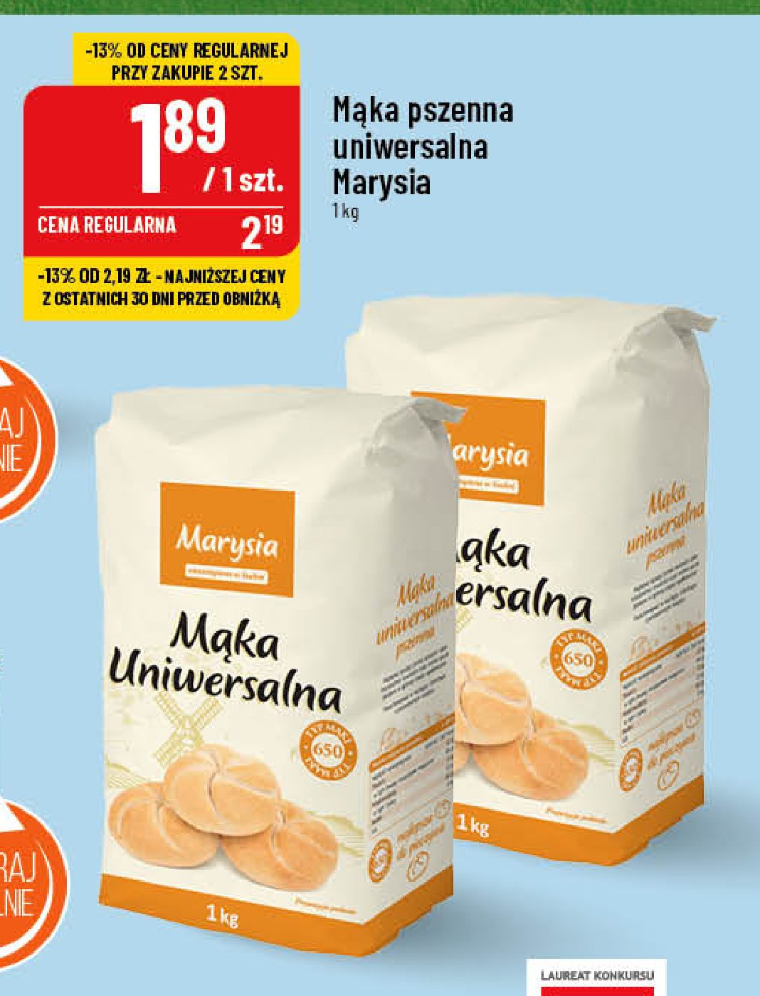 Mąka uniwersalna typ 650 Marysia promocja