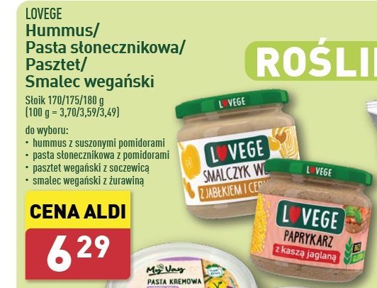 Hummus z suszonymi pomidorami Lovege promocja