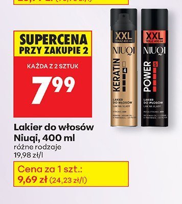 Lakier do włosów różne rodzaje Niuqi promocja w Biedronka