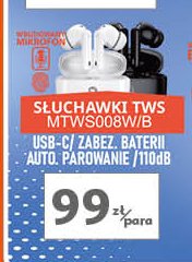 Słuchawki tws mtws008 białe Manta promocja