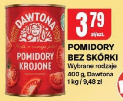 Pomidory bez skórki krojone Dawtona promocja w Chorten
