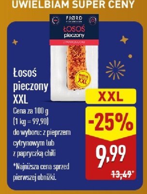 Łosoś pieczony XXL promocja w Aldi