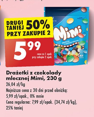 Draże z mlecznej czekolady Mimi promocja