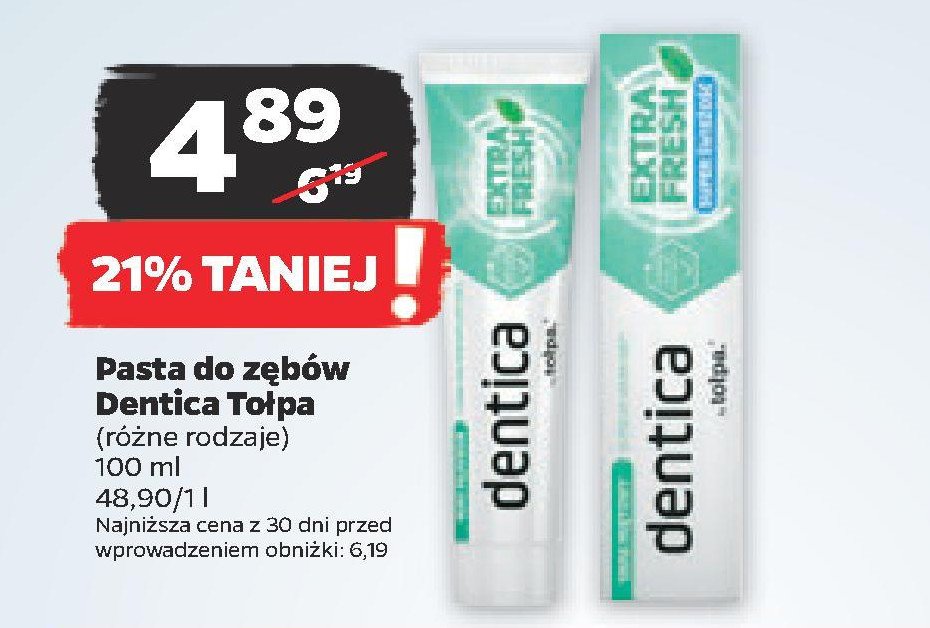 Pasta do z臋b贸w extra fresh Dentica promocja