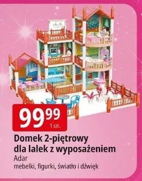 Domek 2-piętrowy dla lalek z wyposażeniem promocja w Leclerc