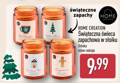 Świąteczna świeca zapachowa w słoiku HOME CREATION promocja w Aldi