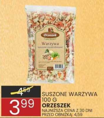 Warzywa suszone rozdrobnione Orzeszek promocja w Wafelek