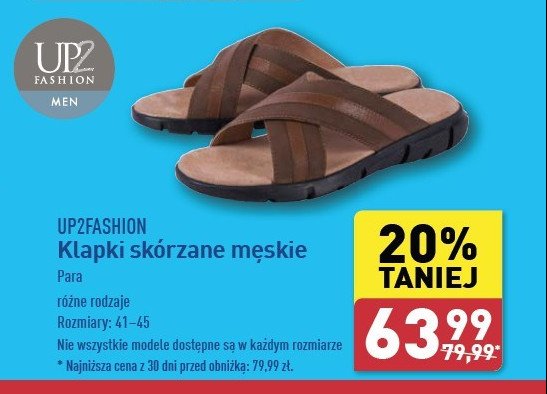 Klapki skórzane męskie 41-45 Up2fashion promocja