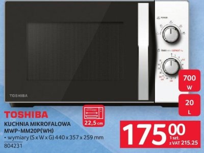 Kuchenka mikrofalowa TOSHIBA MWP-MM20P(WH) promocja w Selgros