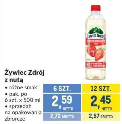 Żywiec Zdrój z nutą różne smaki promocja w Makro