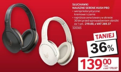 Słuchawki nauszne serene HUSH PRO promocja w Selgros