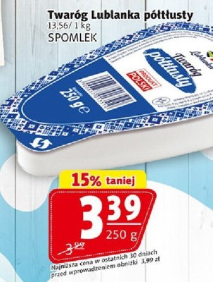 Twaróg Lublanka półtłusty promocja w Prim Market