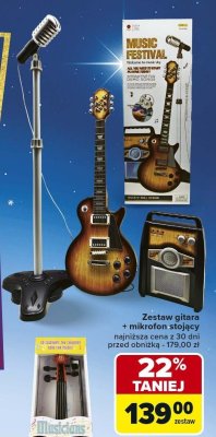 Zestaw gitara + mikrofon stojący promocja w Carrefour