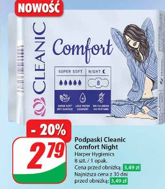 Podpaski night Cleanic promocja