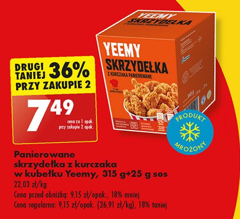 Skrzydełka z kurczaka panierowane Yeemy promocja w Biedronka