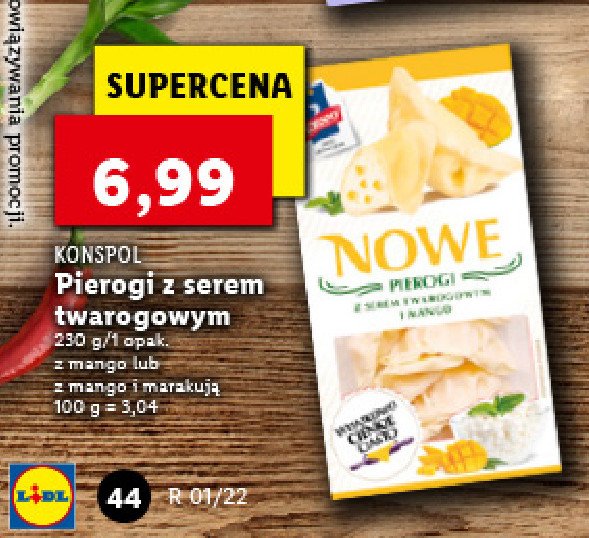 Pierogi z serem twarogowym mango i marakują Konspol promocja