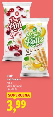 Rurki nadziewane wiśnia  promocja w Lidl