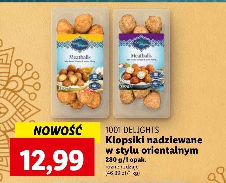 Klopsiki nadziewane kozim serem i miodem 1001 delights promocja