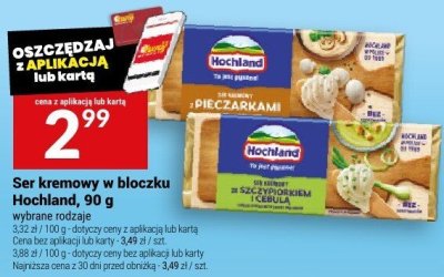 Ser kremowy w bloczku Hochland, 90 g promocja w Twój Market