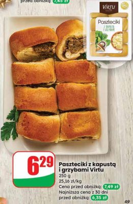 Paszteciki z kapustą i grzybami Virtu promocja w Dino
