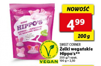 Żelki hippo's wegańskie Sweet corner promocja