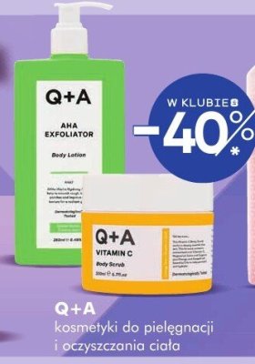 Kosmetyki do pielęgnacji i oczyszczania ciała Q+A promocja w Super-Pharm