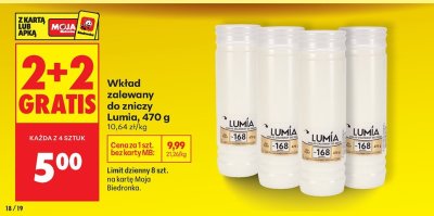 Wkład zalewany do znicza 470 g promocja w Biedronka