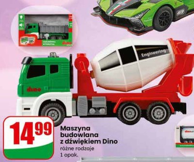 Maszyna budowlana z dźwiękiem Dino różne rodzaje promocja w Dino