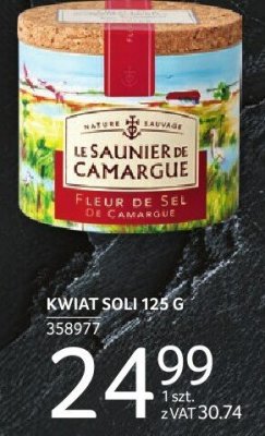 Sól Fleur de Sel de Camargue Saunier 125 g promocja w Selgros