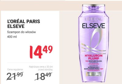 Szampon do włosów Hyaluron Plump 400 ml promocja w Rossmann