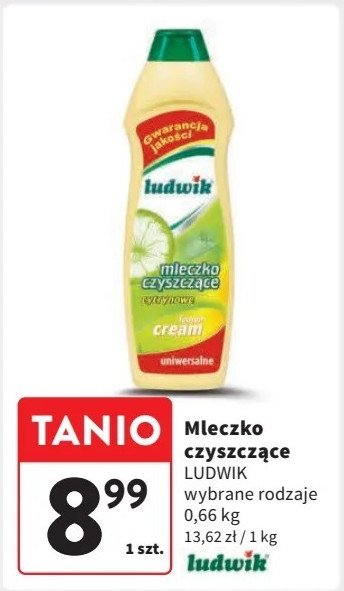 Mleczko czyszcz膮ce cytrynowe Ludwik promocja