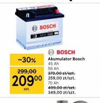 Akumulator s3 70ah Bosch promocja