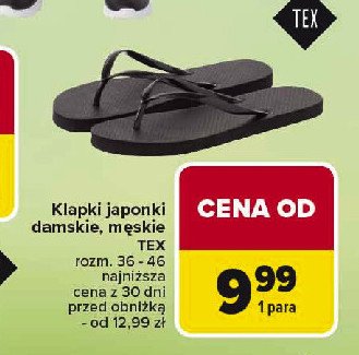 Japonki damskie 36-46 Tex promocja w Carrefour