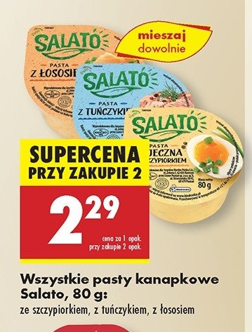 Pasta kanapkowa z tuńczyka Salato promocja w Biedronka