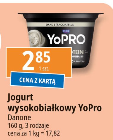 Jogurt proteinowy straciatella Danone yopro promocja w Leclerc