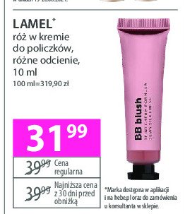 Róż w kremie 402 Lamel bb blush promocja