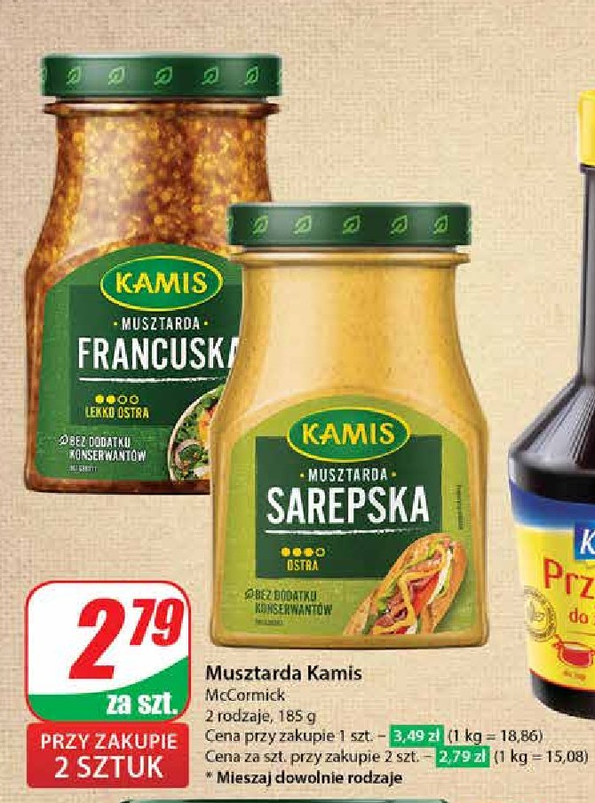 Musztarda sarepska Kamis promocja w Dino