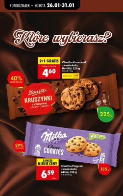Ciastka Pieguski z czekoladą Milka, 135 g promocja w Biedronka