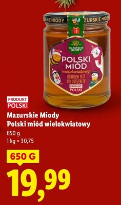 Polski miód wielokwiatowy 650 g promocja w Lidl