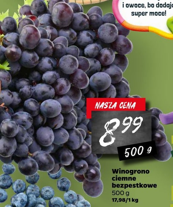 Winogrono ciemne bezpestkowe promocja
