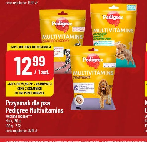 Karma uzupełniająca na odporność kurczak Pedigree multivitamins promocja w POLOmarket