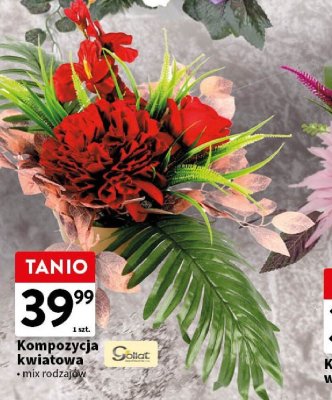 Kompozycja kwiatowa promocja w Intermarche