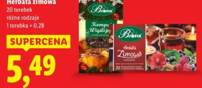 Herbata zimowa różne rodzaje promocja w Lidl