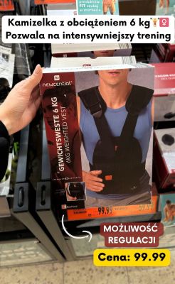 Kamizelka z obciążeniem 6 kg Newcential promocja w Kaufland