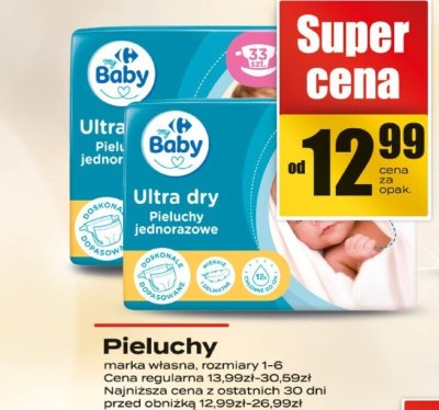 Pieluchy my Baby Ultra dry jednorazowe promocja w Supeco