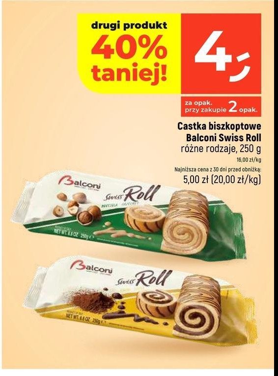 Rolada nocciola-hazelnut Balconi promocja