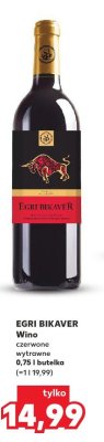 Wino Egri Bikaver czerwone wytrawne promocja w Kaufland